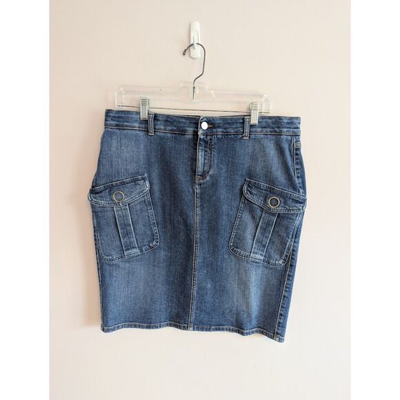 Stella McCartney Denim Cargo Skirt size US 12-14, IT size 48 - Picture 3 of 7